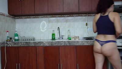 I’m in the kitchen and my stepmother convinces me to have sex