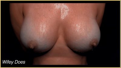 Wifey getting her amazing tits wet in multiple bras – compilation video